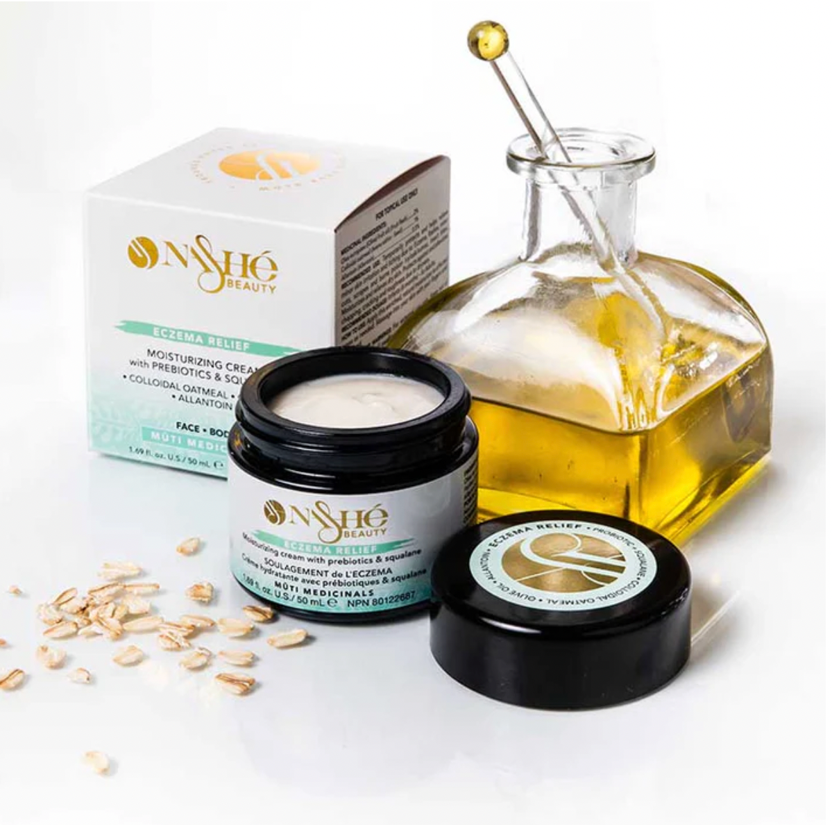 Nashé Beauty Eczema Relief Cream – Soothing Moisturizer with Prebiotics & Squalane
